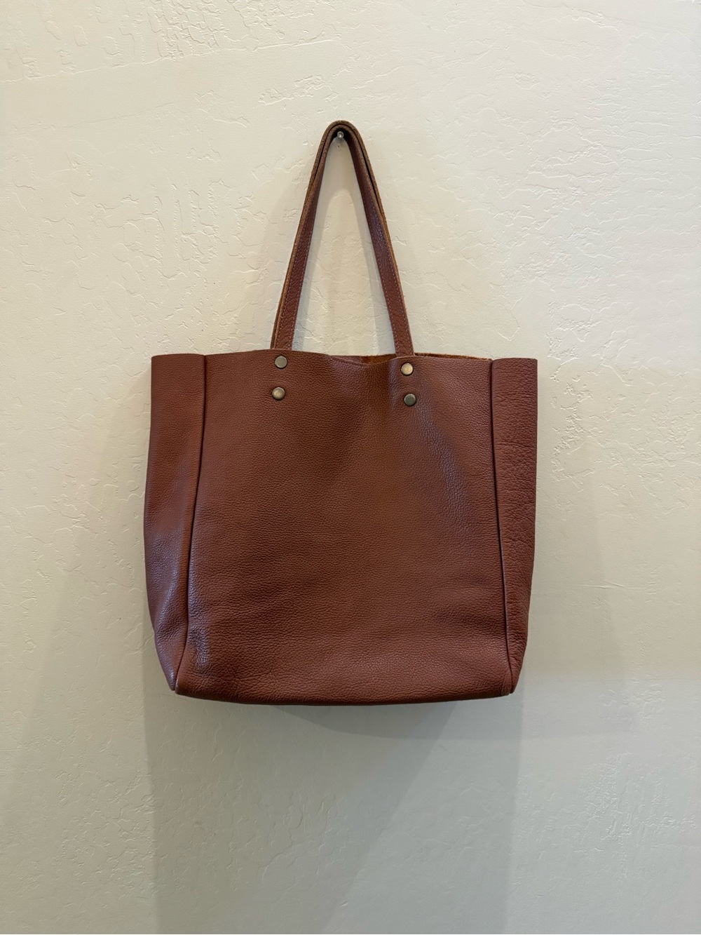 Classic Brown Leather Tote Bag - Everyday Carry
